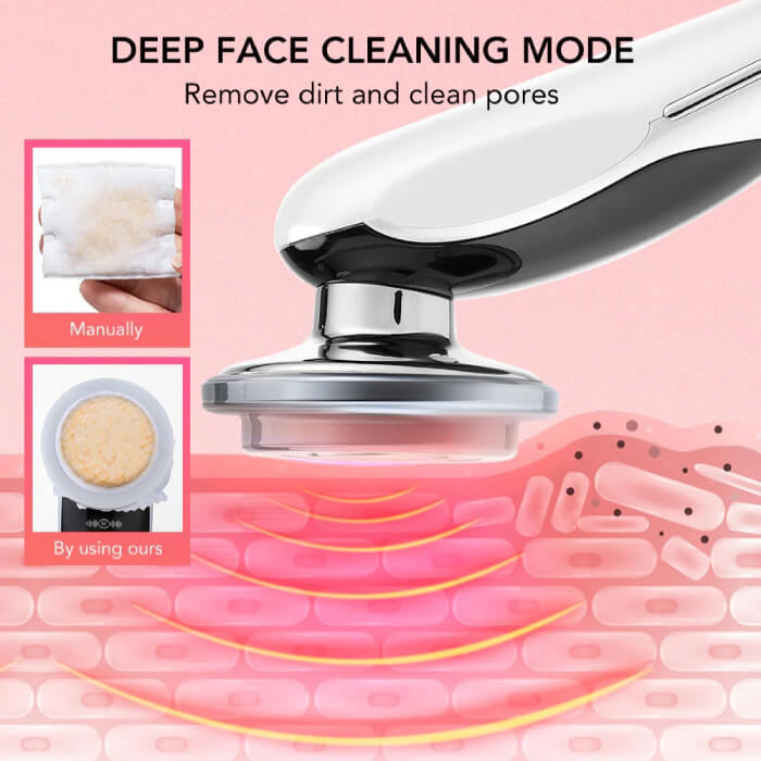 RF Microcurrent Face Lift Device, Red Light Therapy, Helps Reduce The Signs Of Aging
