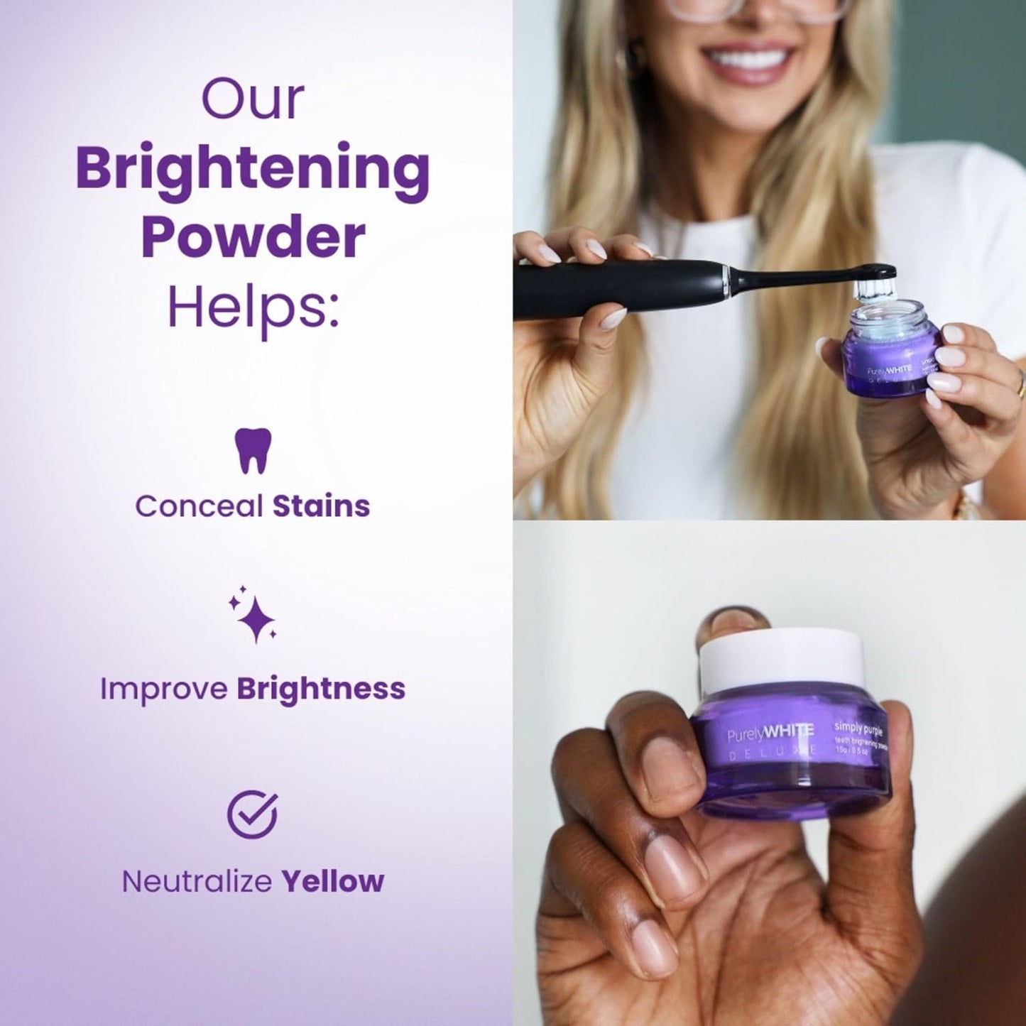 PurelyWHITE Simply Purple Brightening Powder