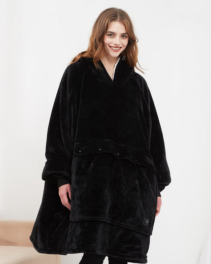 Cozy Heated Hoodie Blanket - Warm & Comfortable Wearable